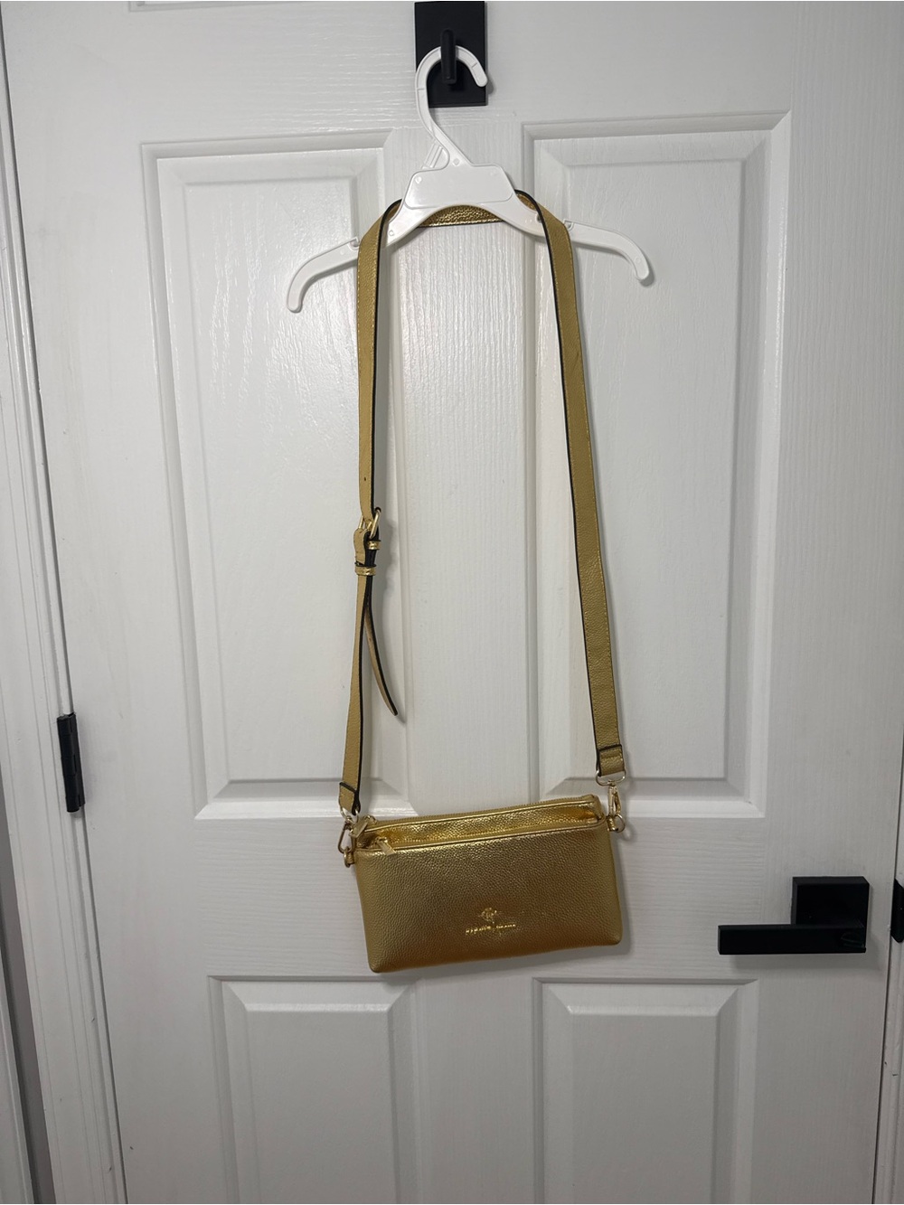Nanette Lepore Metallic Gold Crossbody Bag